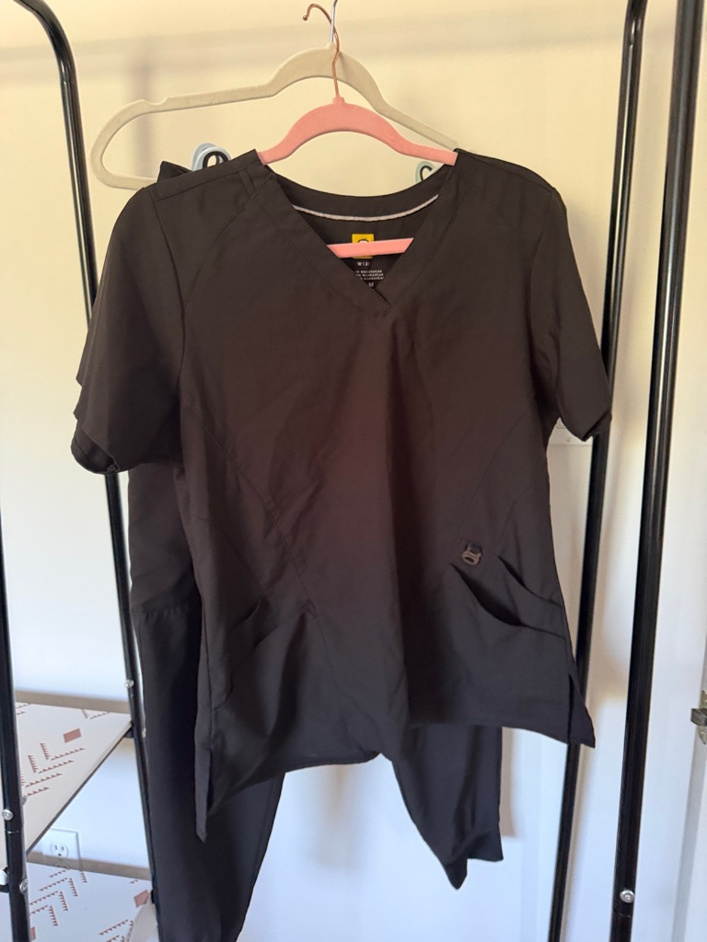 Wonderwink Women’s V-Neck Medical Scrub Top - Black